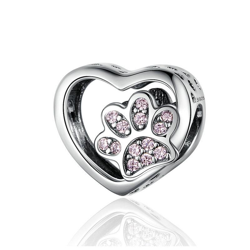 BAMOER Silver Charm Collection 925 Silver Dazzling CZ Beads Fit Bracelets & Bangles Jewelry