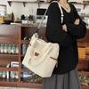 Corduroy Bag Female Niche Design Trendy Large-Capacity Tote Bag Student Class Shoulder Oblique Span Bag
