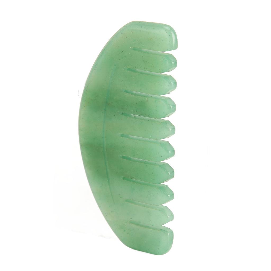 Massage Comb Scalp Care Relax Handheld Portable Jadestone Gua Sha Scraping Comb for Head Arm Leg