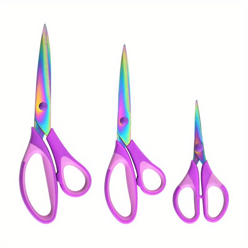 Craft Scissors Purpose Sharp Titanium Blades Shears Rubber Soft Grip Handle Multipurpose Fabric Scissors Tool Great for Office