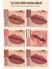 12-Piece Matte & Shimmer Lip Gloss Set: Non-Stick, Long-Lasting, European & American Style