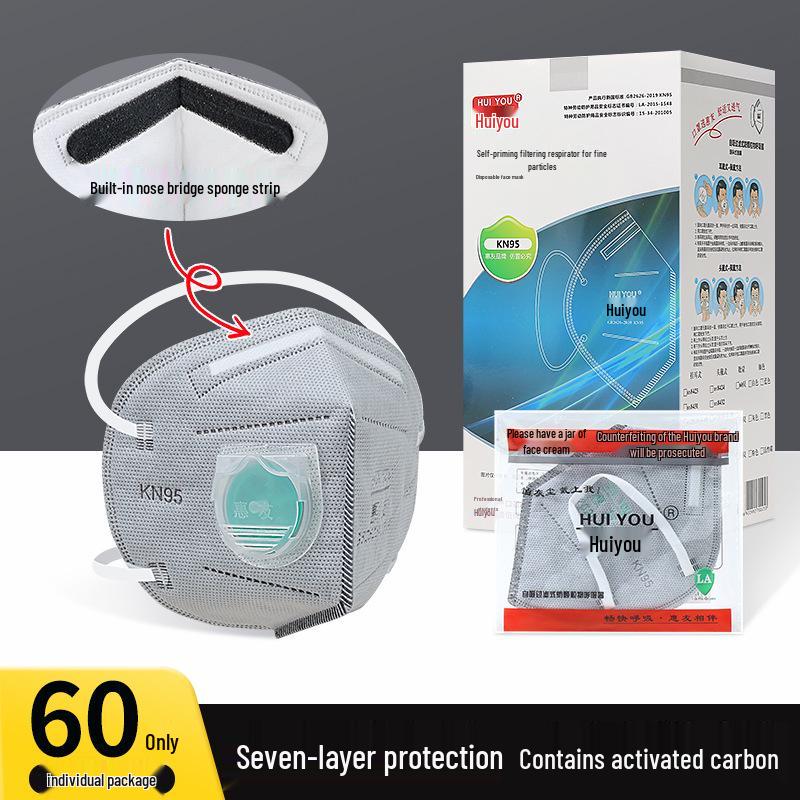 KN95 Dustproof Labor Mask with Breathing Valve - Industrial Protection Against Formaldehyde
