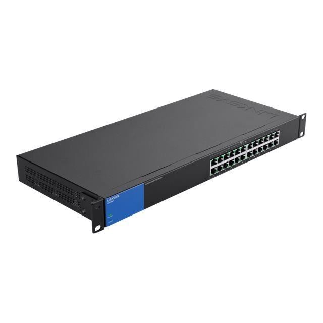 Linksys LGS124P - Commutateur - non géré - 12 x 10-100-1000 (PoE+) + 12 x 10-100-1000 - Montable sur rack - PoE+ (120 W)