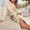 European & American Style Coral Fleece Women's Pajamas: Autumn/Winter Bathrobe, Warm, Loose, Comfortable Home Wear.