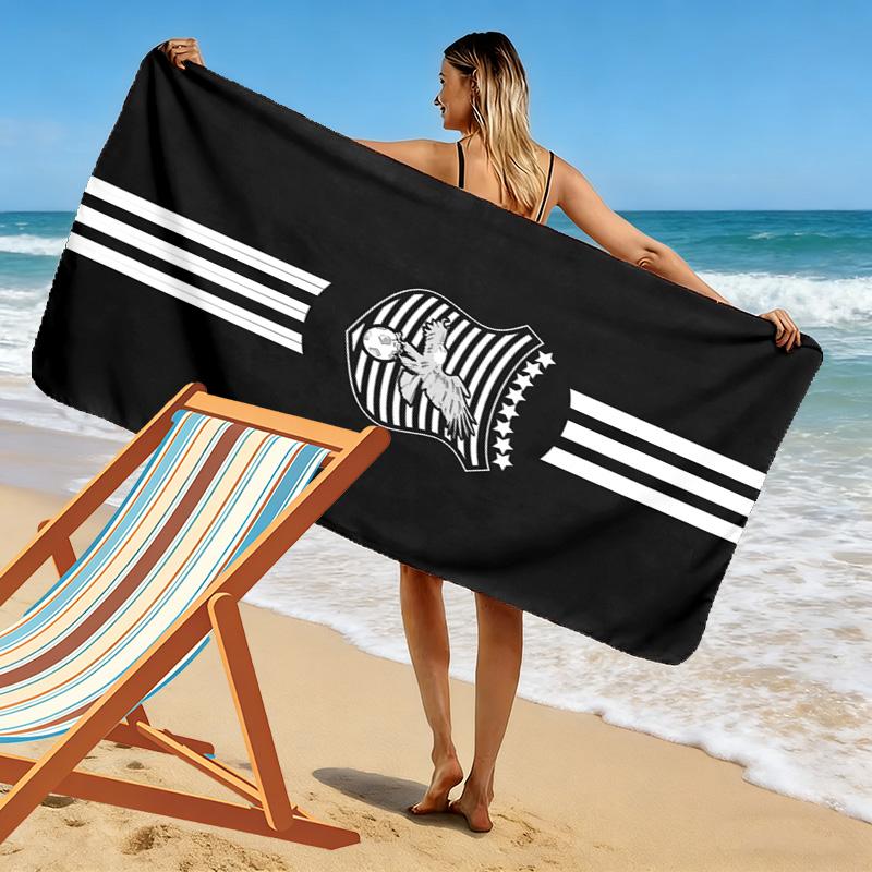 Alkarama SC Print Beach Towel, Large Soft Quick Dry Towel for Beach Camping Swimming