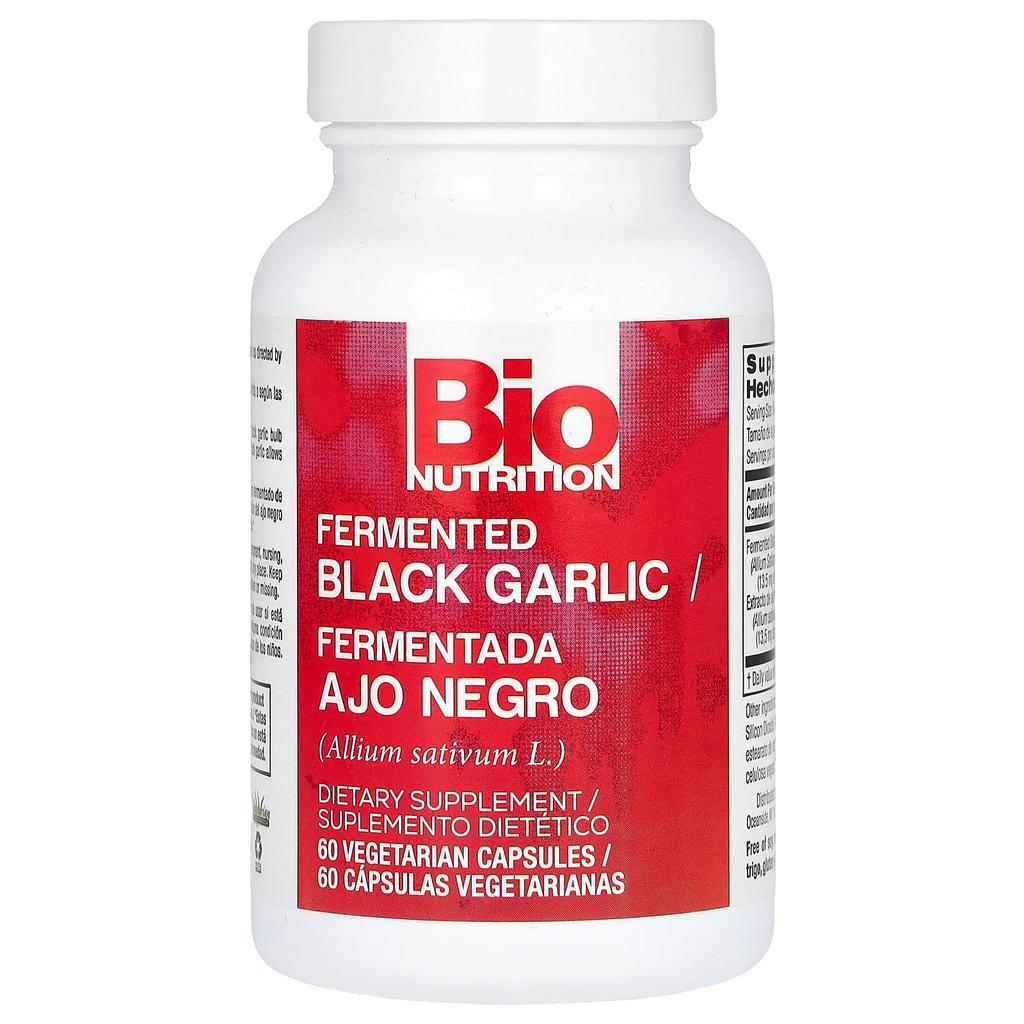 Fermentierter schwarzer Knoblauch, 450 mg, 60 Gemüsekapseln