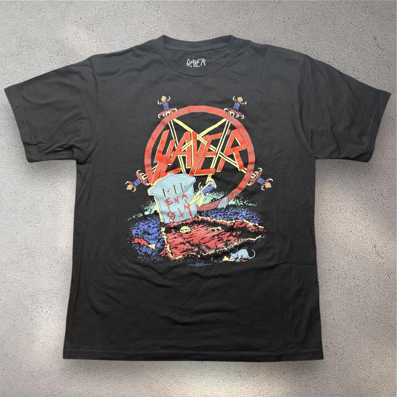 Slayer Reign In Pain Tour T- Shirt Women’s Large Black Metal Band Tee XL