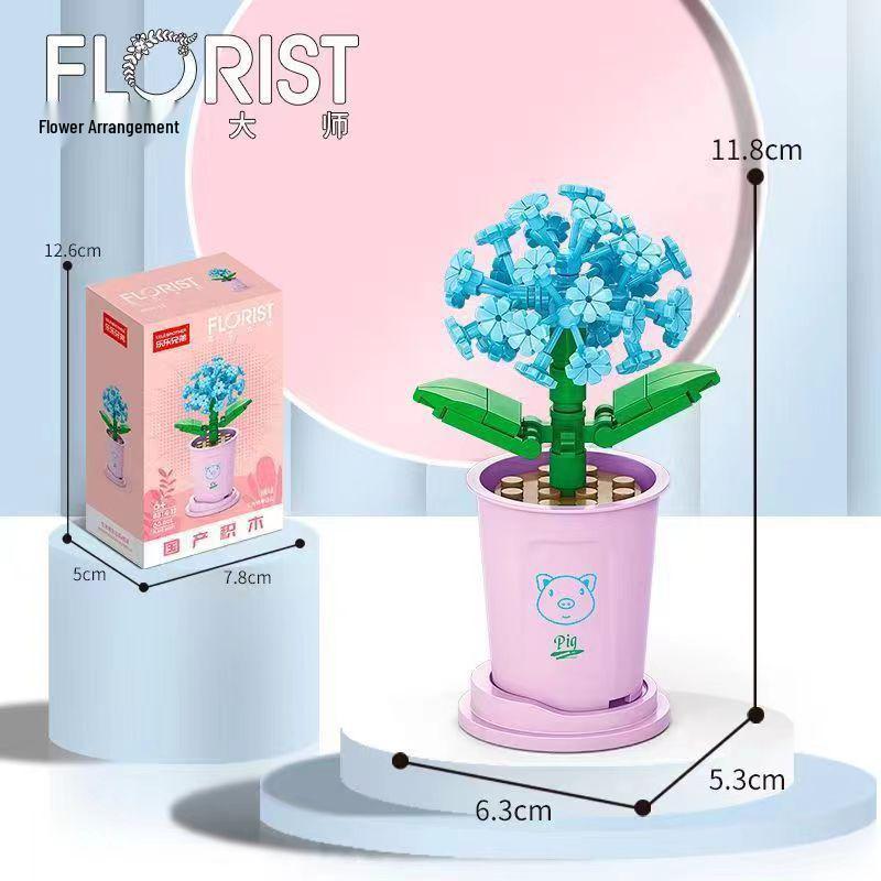Music Flower Box Compatible Building Blocks Bouquet: Sunflower & Carnation Toy for Children and Teachers