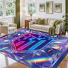 Atletico Madrid Design Crystal Velvet Rug Soft Decorative Mat for Bedroom Entrance