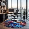 Runder Sonic-Teppich Teppich Stuhlteppich Bereichsteppich Eingang Fußmatten, für Bürostuhl Wohnzimmer Schlafzimmer Küche.