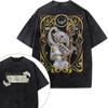 Frieren Bedrucktes T-Shirt Anime Frieren Jenseits des Endes der Reise T-Shirt Herren Damen Retro Gewaschene T-Shirts Harajuku Herren Locker Baumwoll-T-Shirt