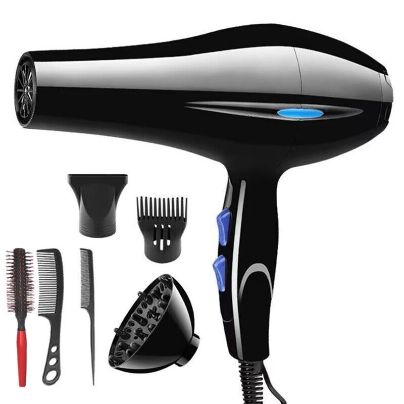 """Wysokomocna suszarka do włosów z gorącym/zimnym powietrzem i technologią jonów ujemnych do użytku domowego i w akademiku"""