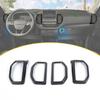 For -2024 Ford Bronco Sport Carbon Fiber Dash Air Vent Outlet Cover Trim Kit