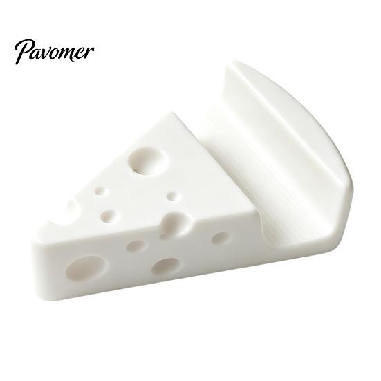 Small Phone Accessory 3D Printed Cheese Holder, Cute Mini Mount with Portable Stand Keychain Ring, Lightweight Desktop for Tablet Dorm Room Holder
