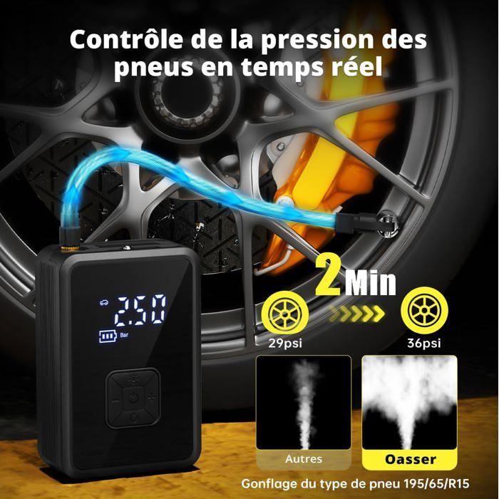 Oasser Wireless Car Tyre Inflator 4000mAh Mini Portable Air Compressor 150PSI (10.3Bar) Fast Inflation Cylinder 17mm Type-C USB Char