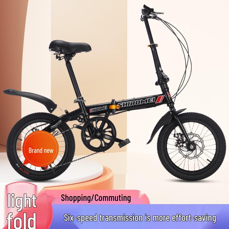 12-20 Inch Unisex Folding Bicycle - Lightweight Portable for Adults & Students