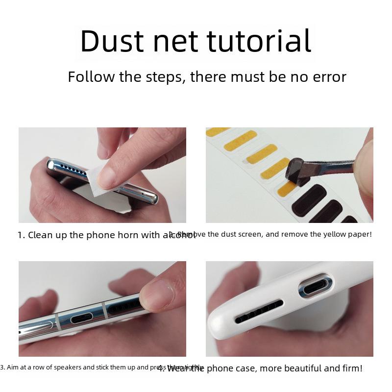 Tela de Alto-falante à Prova de Poeira para iPhone 13/14/15 e Conjunto de Plugues Antipoeira para iPhone 16 Plus