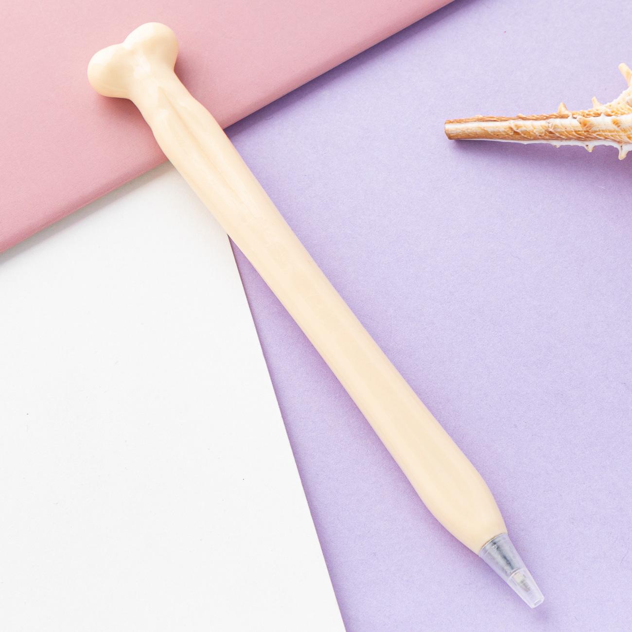 

1 шт. креативная шариковая ручка с человеческими костями забавные школьные канцелярские принадлежности новинка детский подарок награда милый кавайный стержень Ink Color:Black