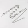 Women's Silver Accessories Engraving Versatile Fashion Basic Waist Chain European and American Spring and Summer Versatile Waist Belt