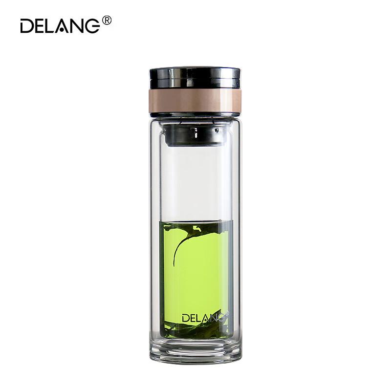 DELANG Jinglian Series Double-Layer Glass Mug with Tea Infuser