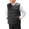 TAION Button Inner Down Size XL Men's V-Neck Vest, Black, TAION-001,