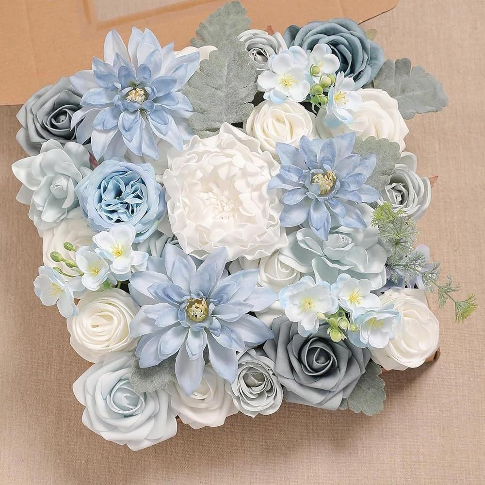 

Свадебные праздничные подарки, креативная ручная работа, подарочная коробка с розами, день рождения, имитация цветов, украшение для дома светло-синий