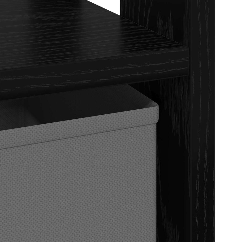 Nightstand 2 Pcs Black Oak Effect 41 X 40 X 45 Cm
