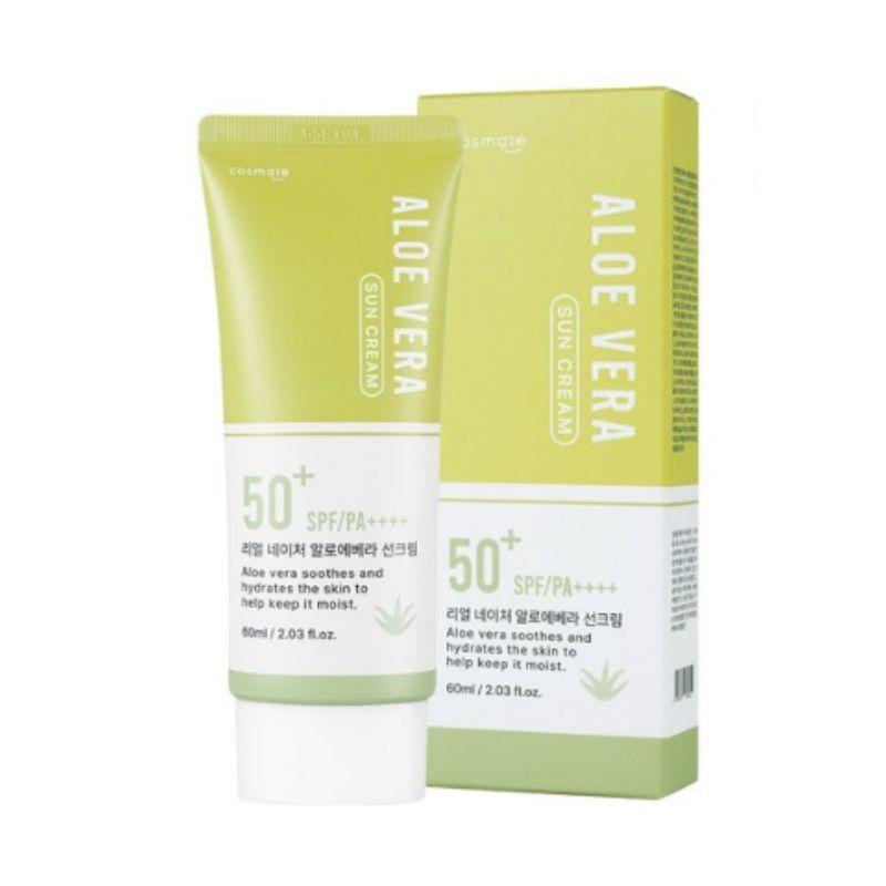 Cosmate Real Nature Солнцезащитный крем с алоэ вера SPF50+ PA++++ 60 мл