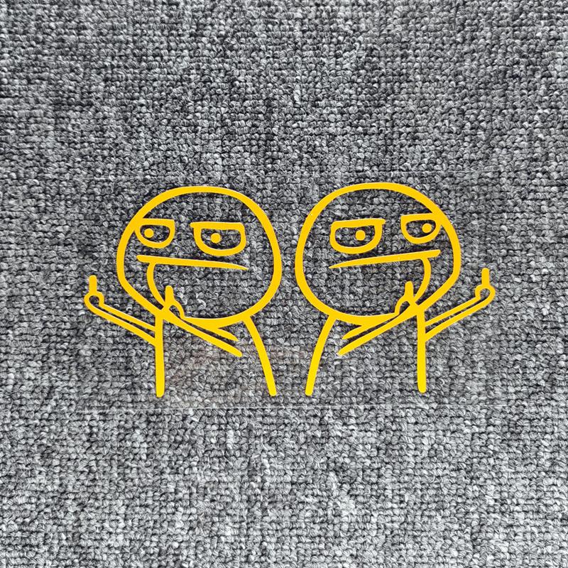 2 STÜCKE Autoaufkleber Mittelfinger Spott Lustige JDM Laser Reflektierende Dekoration Für Kofferraum Windschutzscheibe Stoßstange Motorrad Helm D25