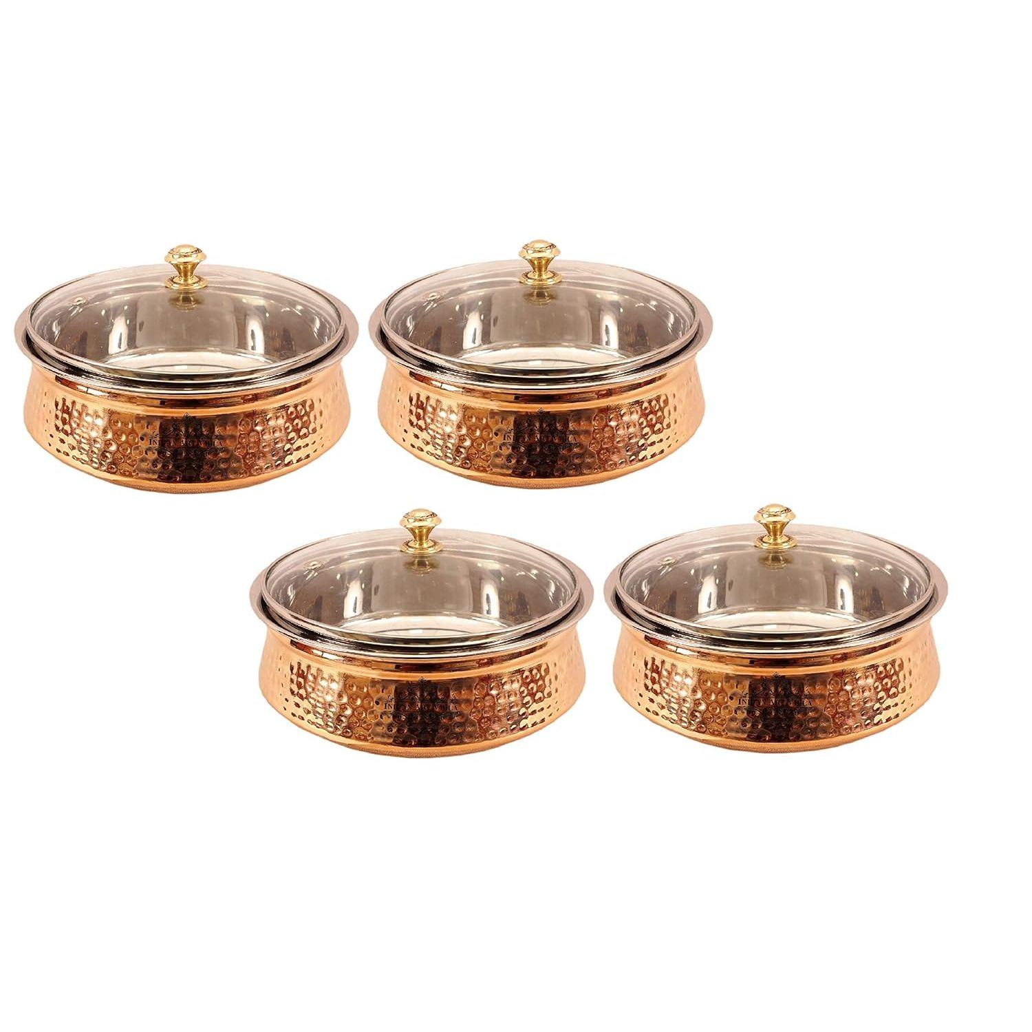 

Медный сервировочный ханди с крышкой, 1350 мл, 4 штуки (коричневый)