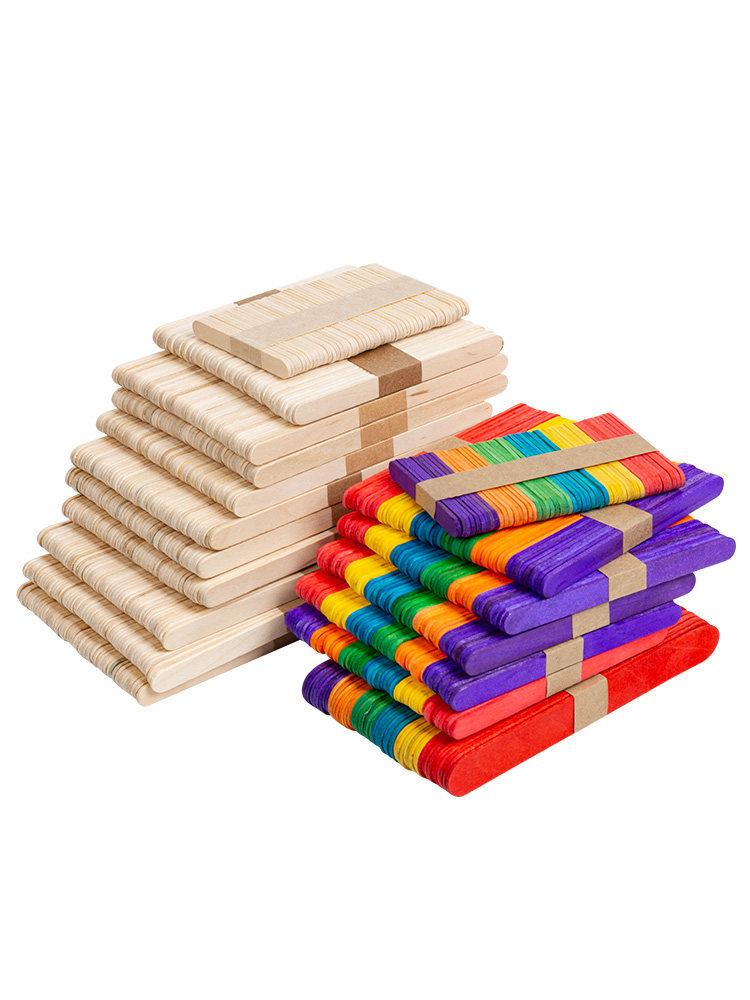 Colorful Wooden Craft Sticks for DIY and Kids’ Projects