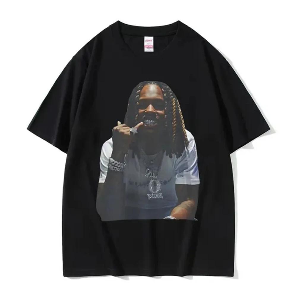 Rapper K-King Von Graphic T Shirt Men's Hip Hop Gothic Fashion Short Sleeve T-shirts Oversized T-shirt Streetwear 80312