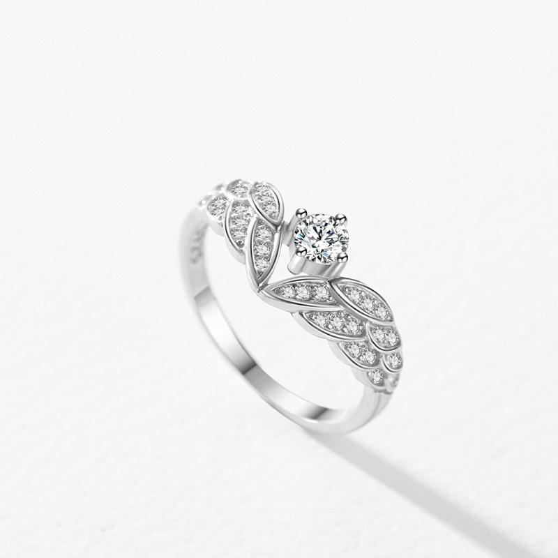 Tancise Classic 925 Sterling Silver  Zircon Ring Ladies Jewelry Wedding Promise Party Gift