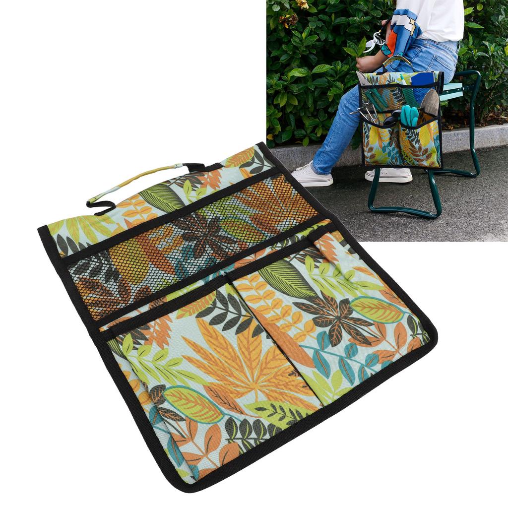 Garden Tool Storage Bag 600D Oxford Cloth Foldable Portable Gardening   with Multiple Pockets for Outdoor Garden