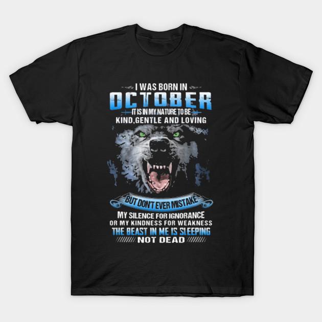 I Was Born In October T-Shirt S разноцветный