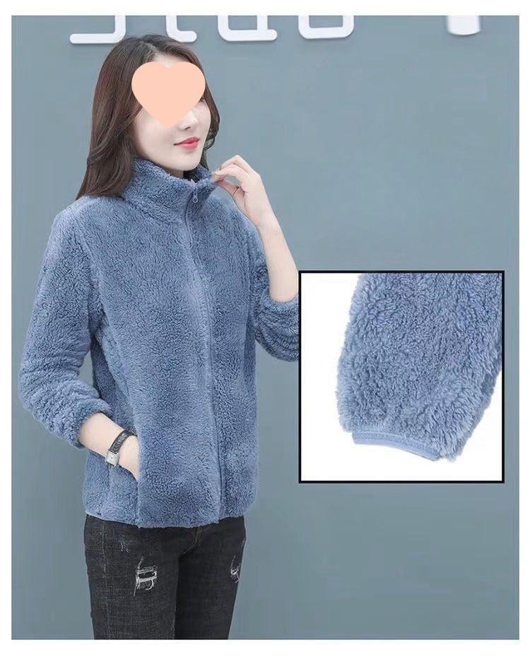 Felpa con cappuccio calda in pile da donna taglie forti per autunno/inverno - Vestibilità larga, cardigan con colletto alto per sport all'aperto.