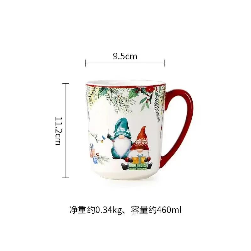 

New Style Christmas Ceramic Plate American Tableware Christmas Tree Porcelain Plate Home Festivals Dinner Plates