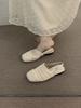 French Gentle Woven Bag Head Sandals Girl 2025 Spring and Summer Vacation Fairy Evening Empty Single Shoes