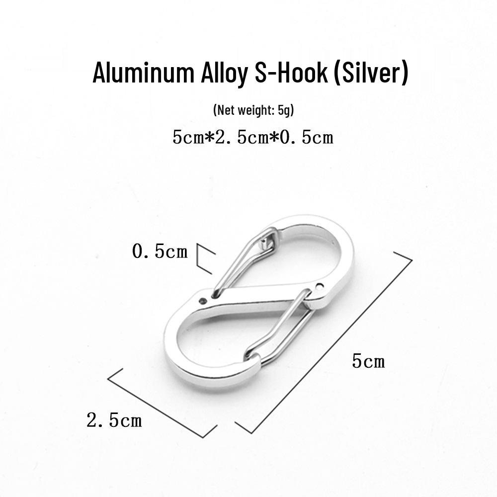 Multifunctional Aluminum Carabiner Keychain with S-Type Quick Release Buckle for Outdoor Use