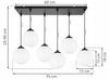 CEILING HANGING LAMP STRIP BALL BLACK LED 15cm