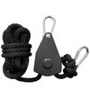 Adjustable Black and Red Tent Windproof Rope with Pulley Buckle