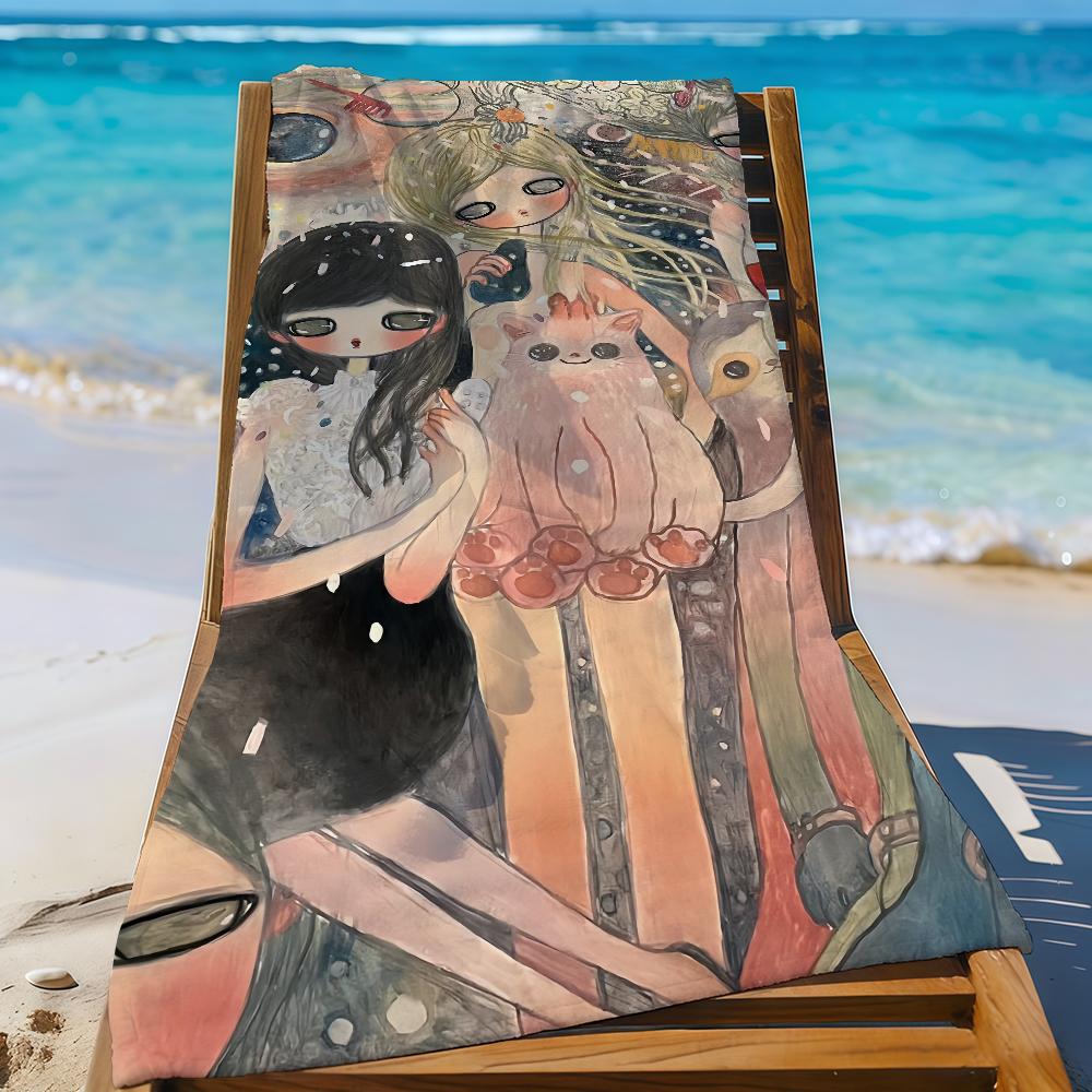Art Aya T-Takano Towel Sports Quick Dry Travel Camping Gear Sandproof Soft Light Large Beach Towel
