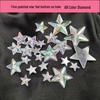 Colorful Acrylic Five-Point Star Rhinestone Stickers for Jewelry Decoration, Flat Bottom, No Hole - 2430 Pack
