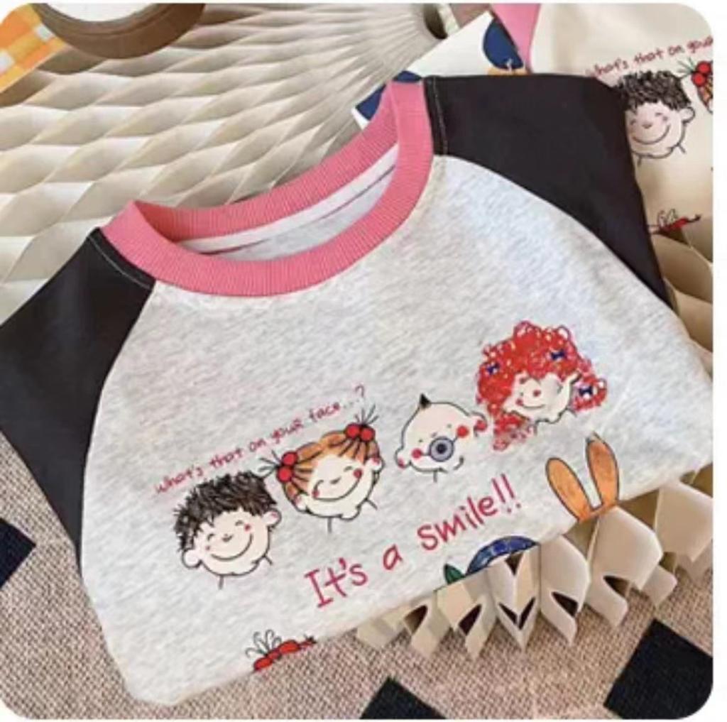 Girls Autumn Sweet Lace Trim Base Layer Shirt Baby Cute Cotton Casual T-Shirt Kids Fall Clothing Top