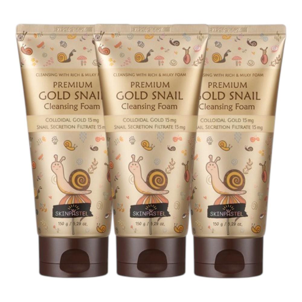 

SkinPastel Premium Gold Snail Foam Cleansing - Luxurious Regenerating & Deep Hydration Facial Wash 150ml (Pack of 3)