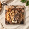 Gift for Wildlife Lovers 2027 African Lion Wall Calendar, 12-Month Photography Planner with Decorative Art Metal Coil Binding, Thick Paper Home Office