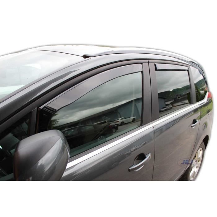 Air Deflectors - J&J AUTOMOTIVE - Peugeot 5008 - Smoked - Reinforced Acrylic - Easy Installation