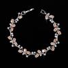 Korean Fashion 18K White Gold Plated Zircon Bracelet for Women