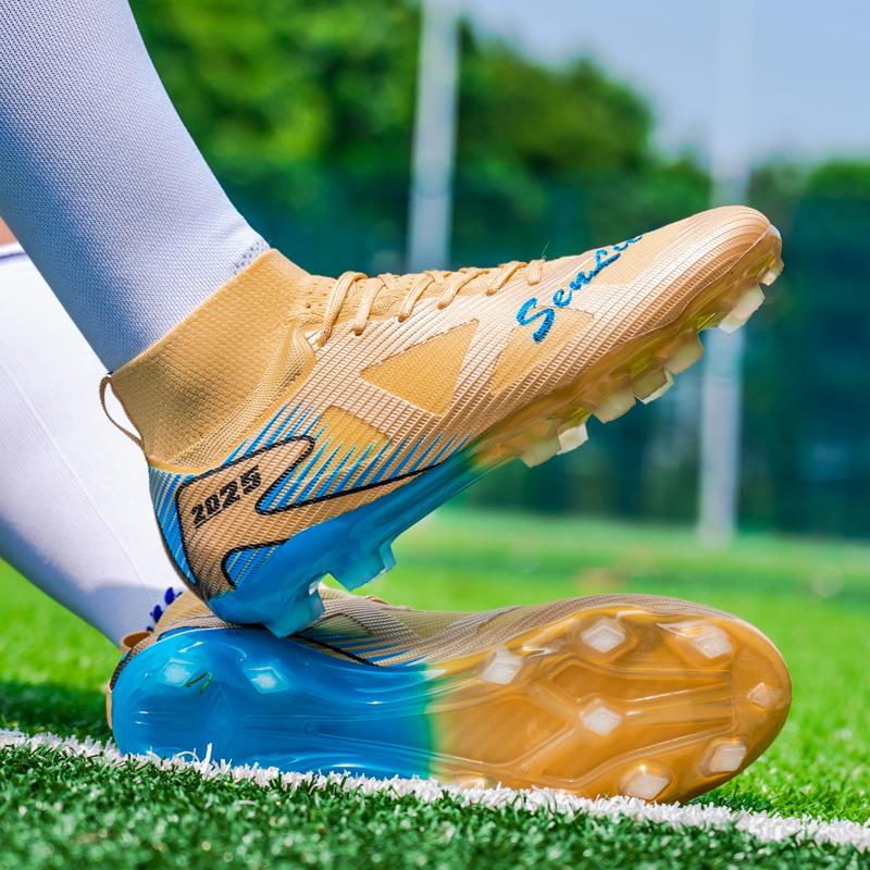 35-46 Men's High-top Football Shoes Long Spikes Sports Football Boots Large Size Kid's Football Boots