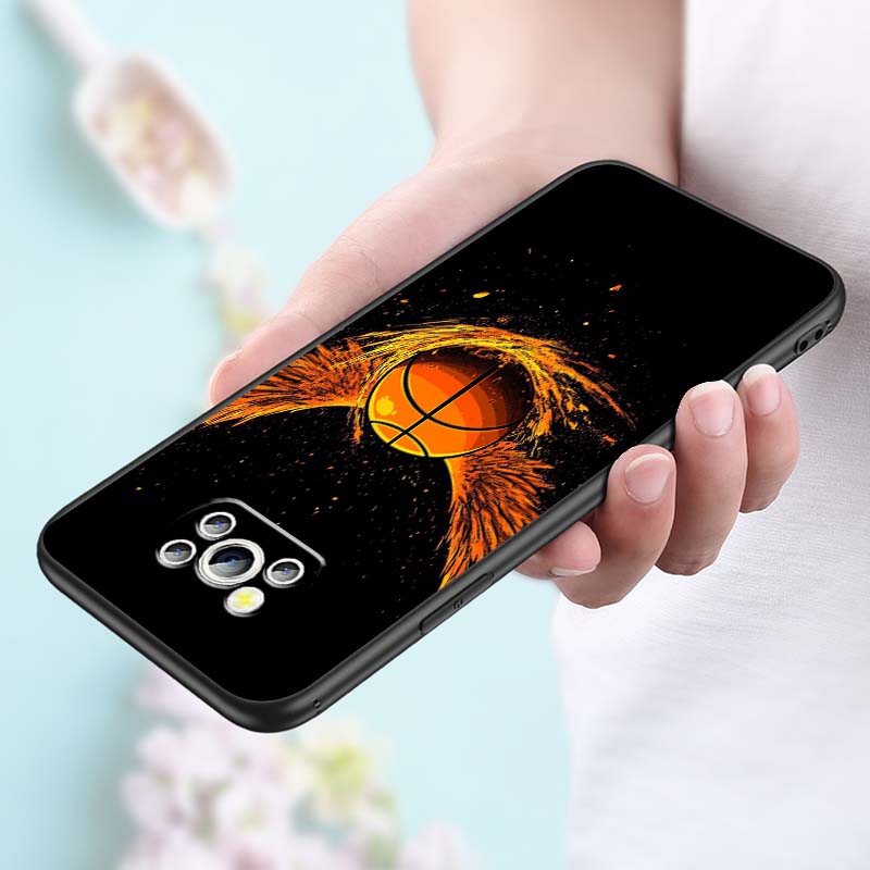 Sports basketball cool For Xiaomi Mi Poco F3 F4 F5 F6 X3 X4 X5 X6 X7 M3 M4 M5 M6 M7 GT Pro 5G Black Phone Case